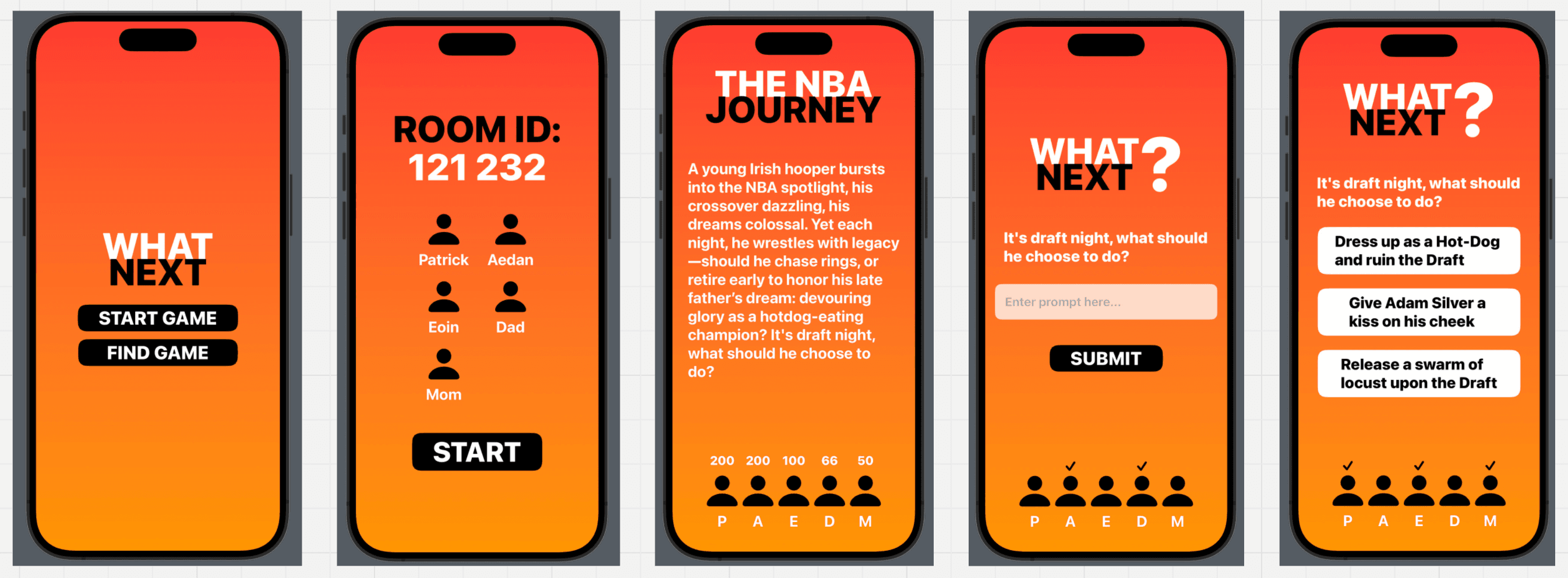 What Next? app screenshot